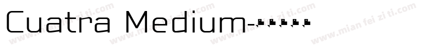 Cuatra Medium字体转换